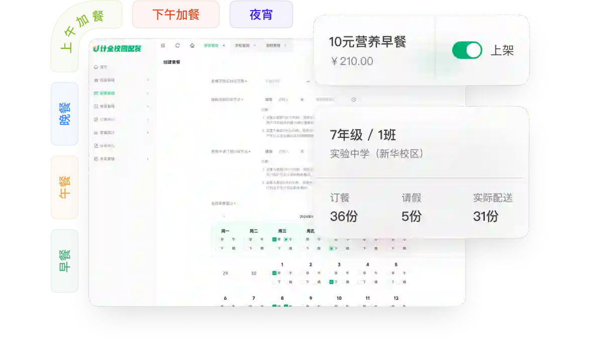 配餐管理端界面